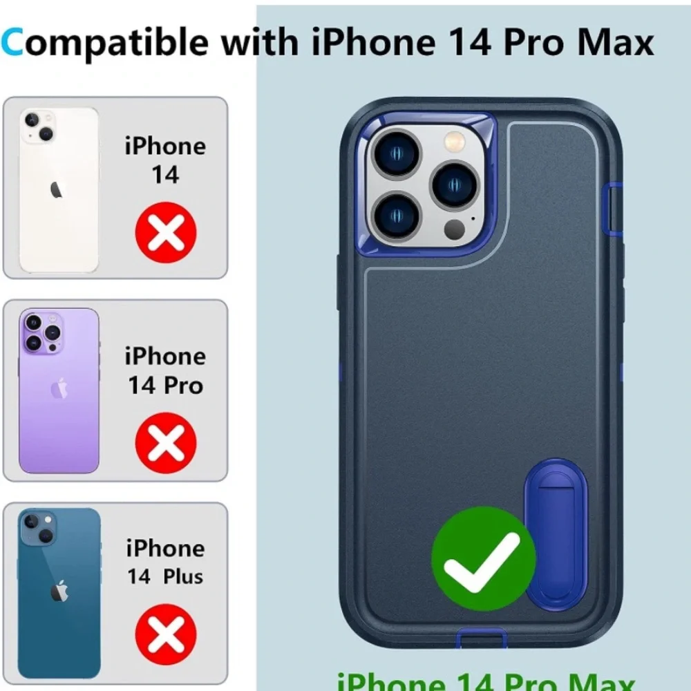 New Joytra for iPhone 14 Pro Max Case [5 in 1],Shockproof Protective Case